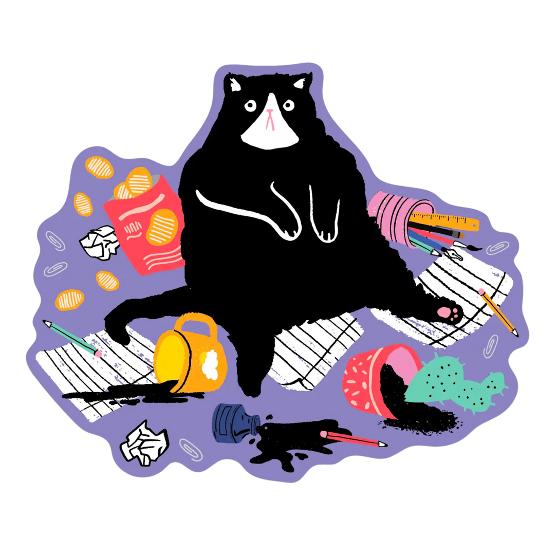 Naughty Cat Sticker
