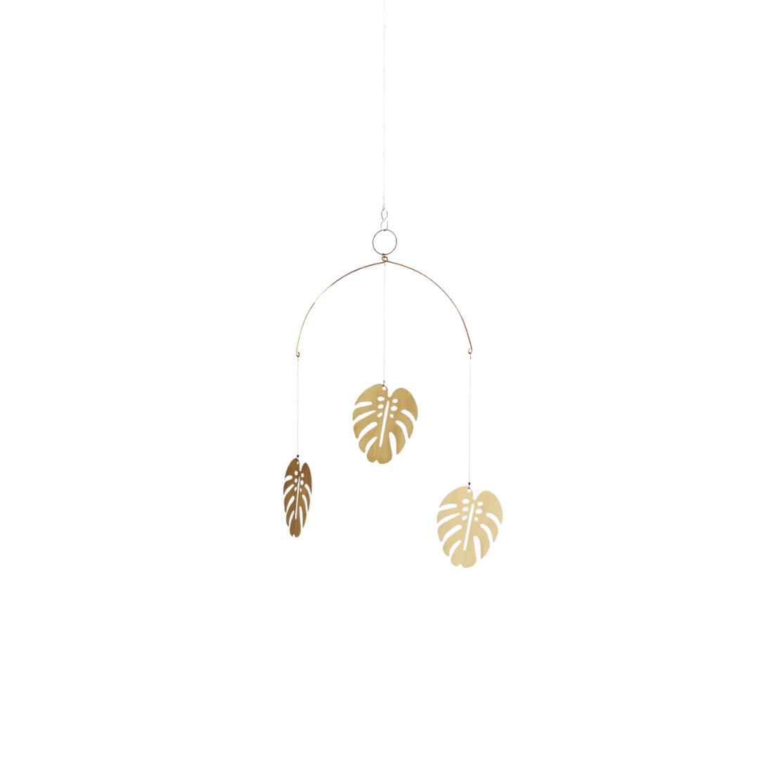 Monstera Leaf Brass Wall Hanging