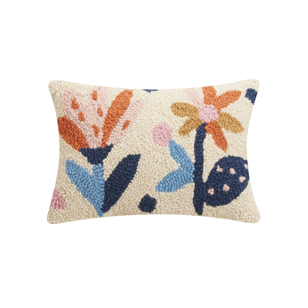 Two Flowers Hook Pillow