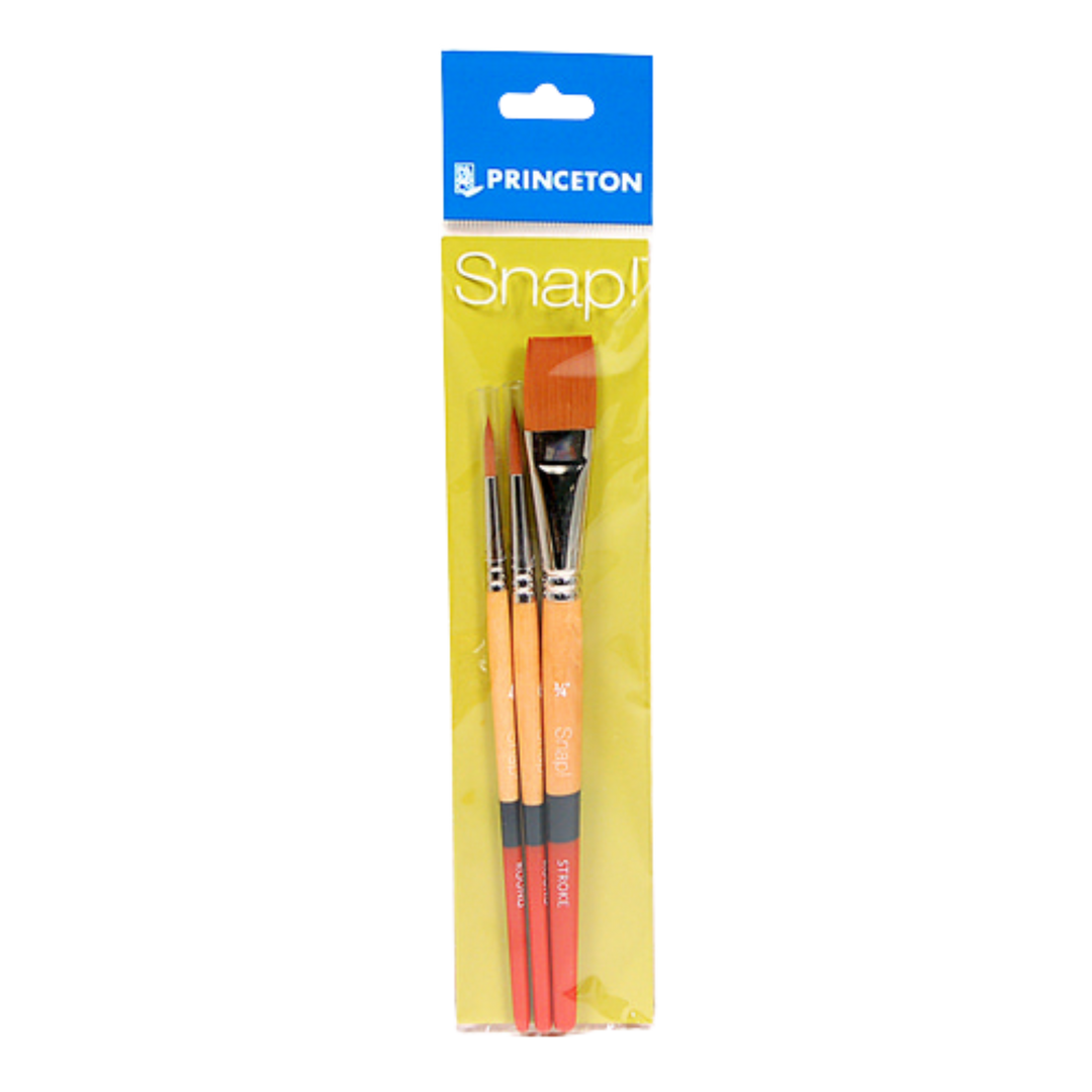 Snap Gold Taklon 3pc Set - Round 6, Round 4, Stroke 3/4