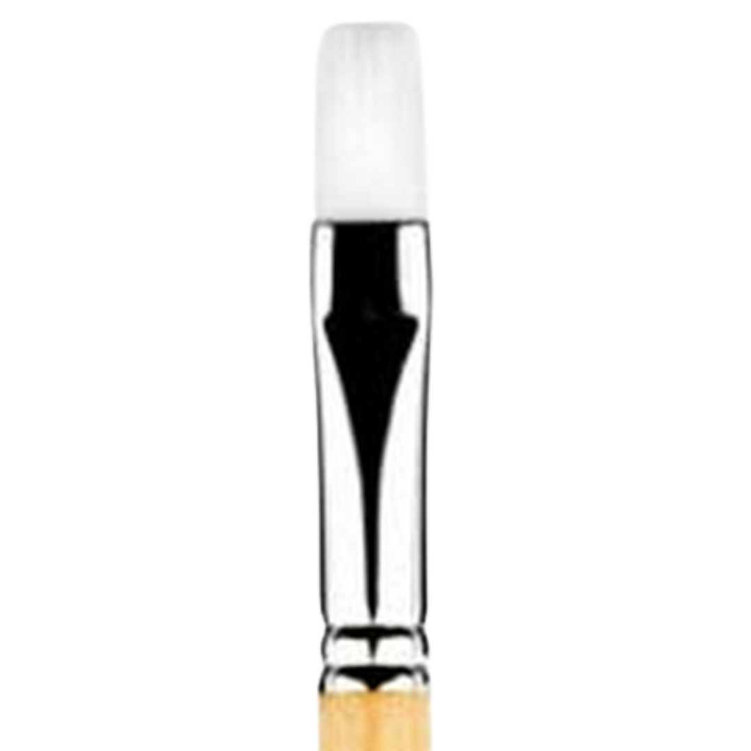 Snap White Taklon Short Handle Flat Shader 10