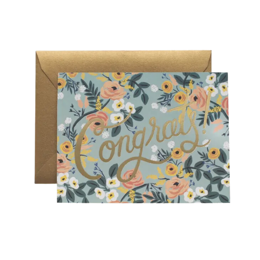 Blue Meadow Congrats Card