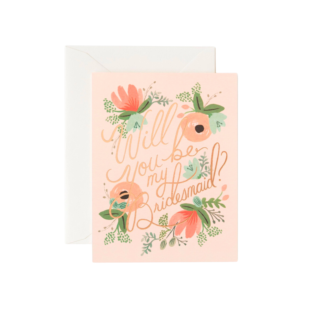 Blushing Bridesmaid Card