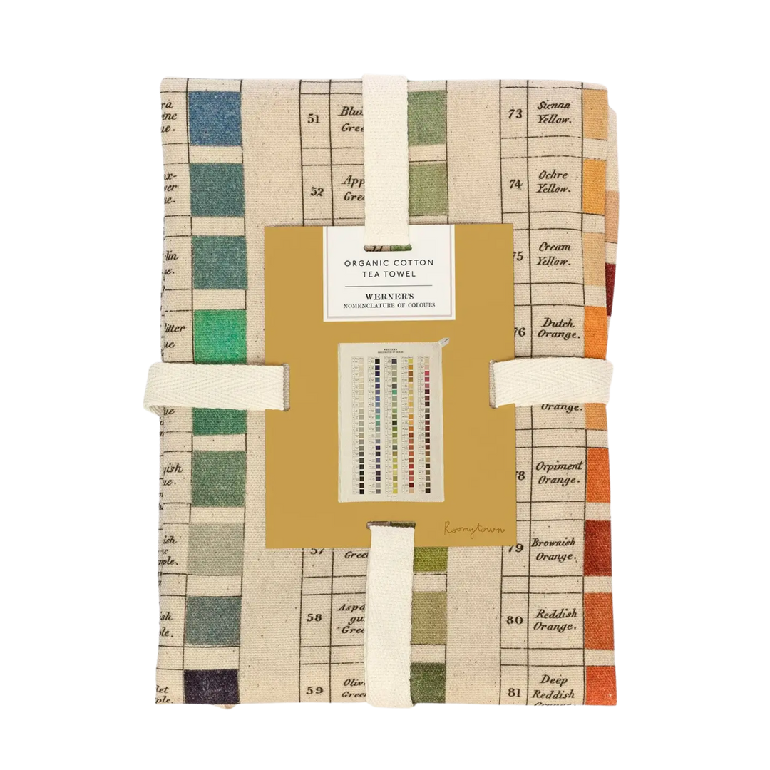 Organic Cotton Tea Towel - Werner's Nomenclature of Colours