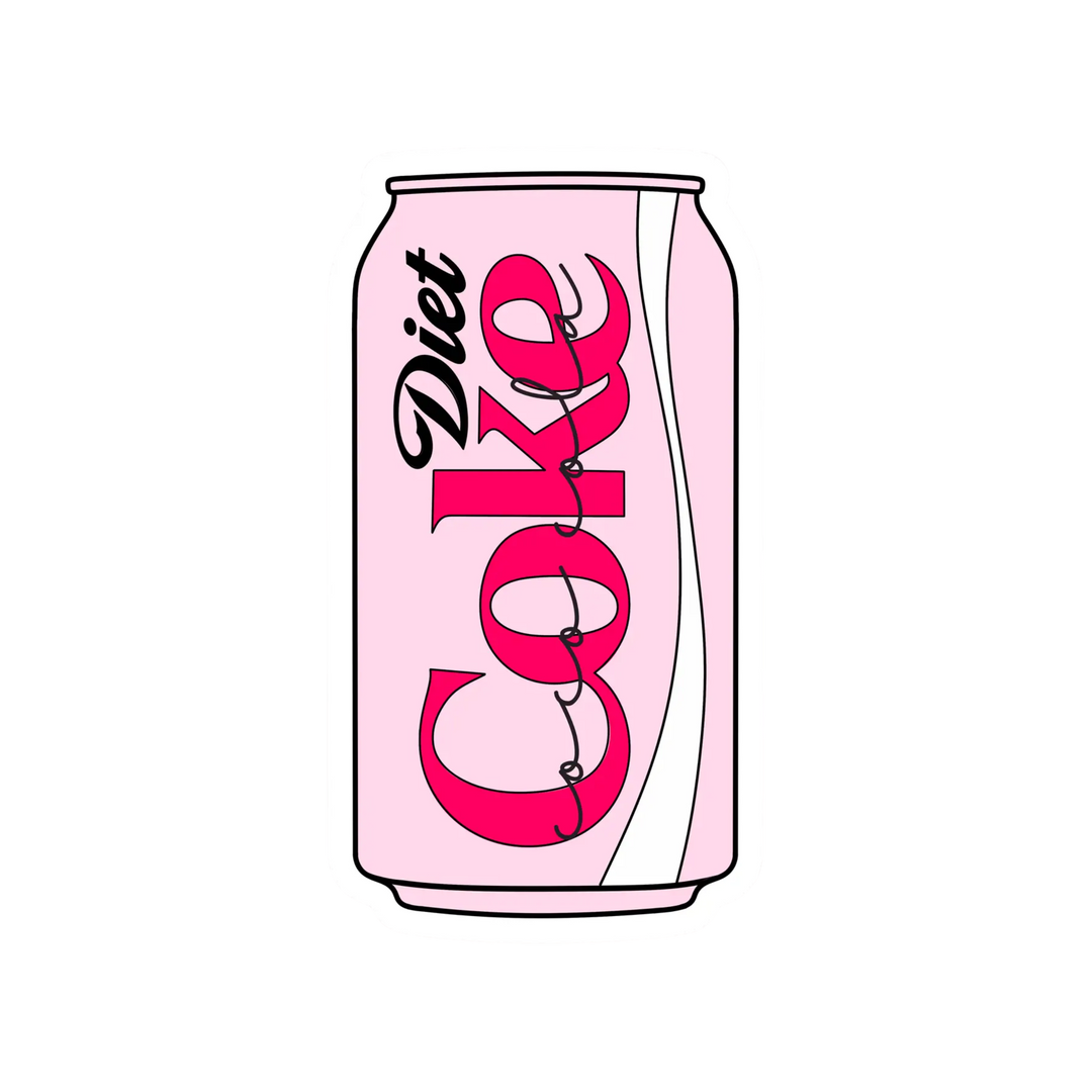 Pink Diet Coke Can Sticker
