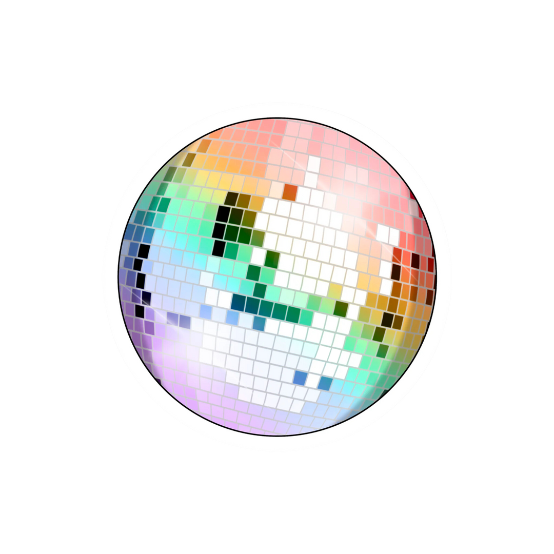 Pride Rainbow Disco Ball Sticker