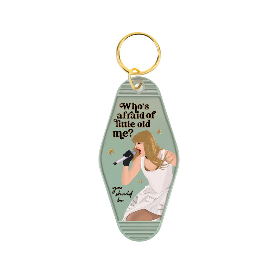 Taylor Swift Who's Afraid of Little Old Me Motel Keychain