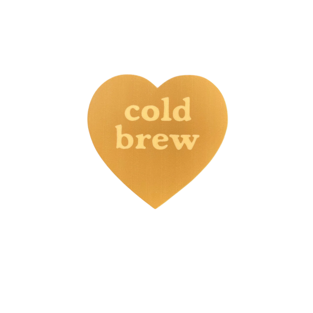 Cold Brew Heart Sticker