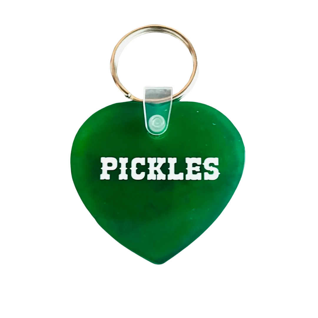 Pickles Heart Keychain