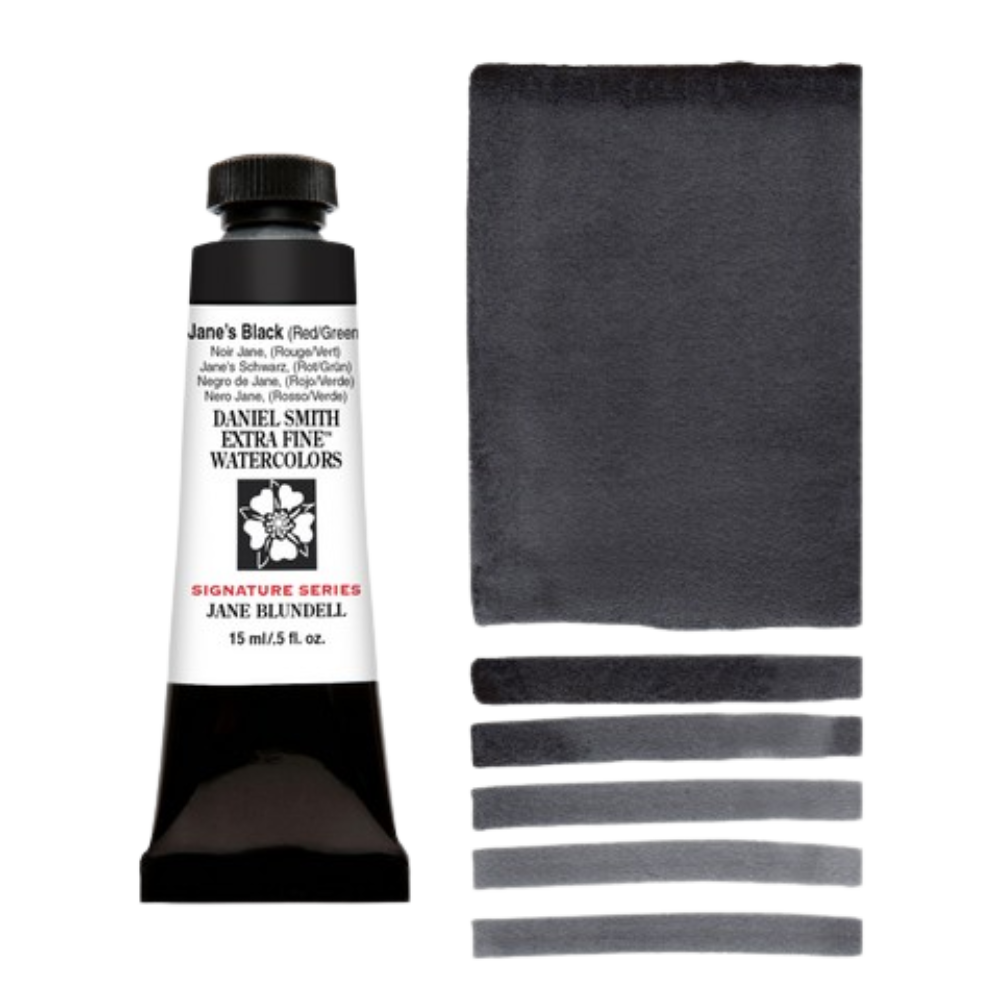 Jane's Black Red/Green Daniel Smith Extra Fine Watercolor Tube 15ml