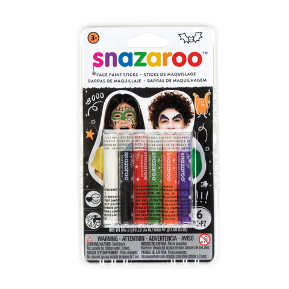 Snazaroo Halloween Face Paint Sticks - Set of 6