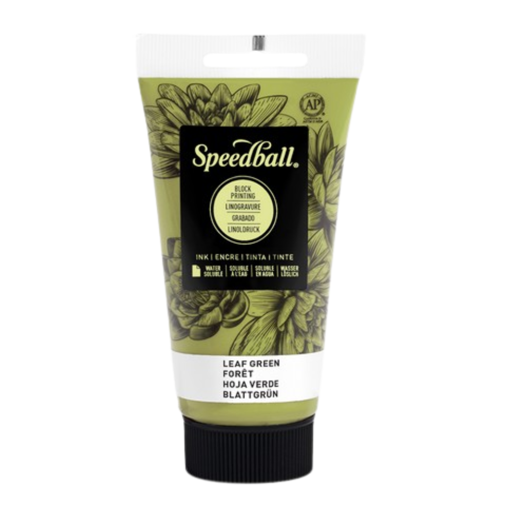 Water-Soluble Block Printing Ink 2.5oz - Leaf Green