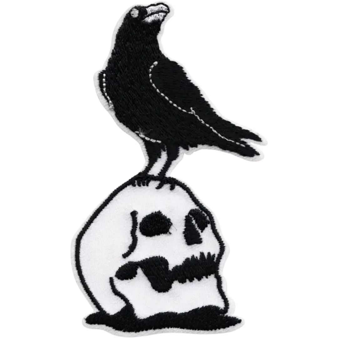 Raven On Skull Patch