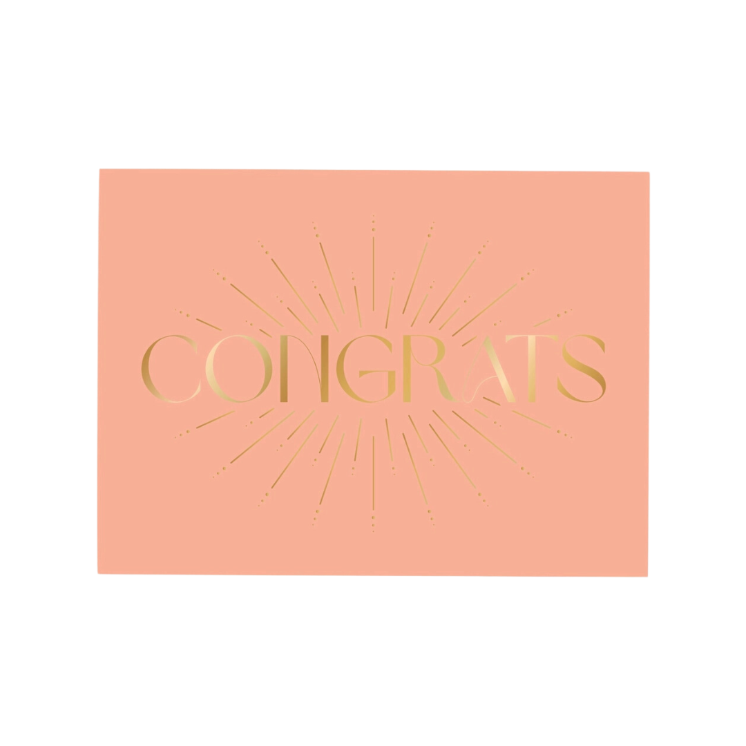 Congrats Starburst Gold Foil Card