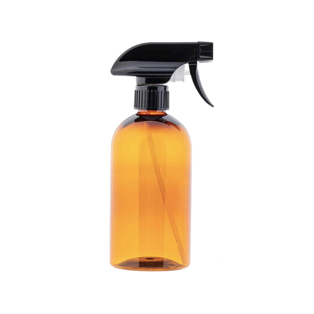 16 oz Amber Plastic Spray Bottle