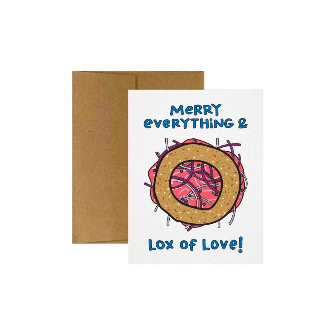 Merry Everything and Lox of Love, Holiday Greeting Card