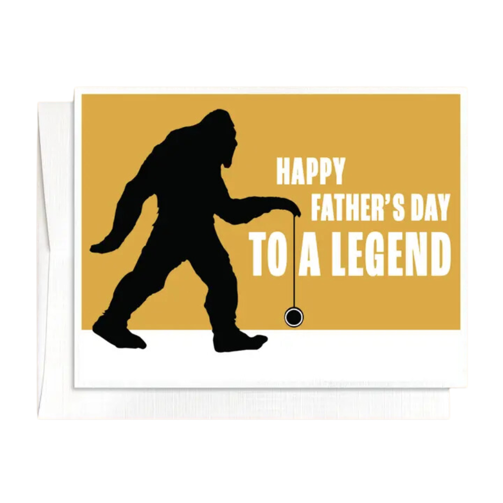 Bigfoot Legend Father's Day Funny Greeting Card