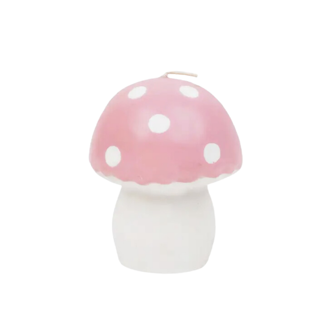 Large Pink Toadstool Mushroom Candle