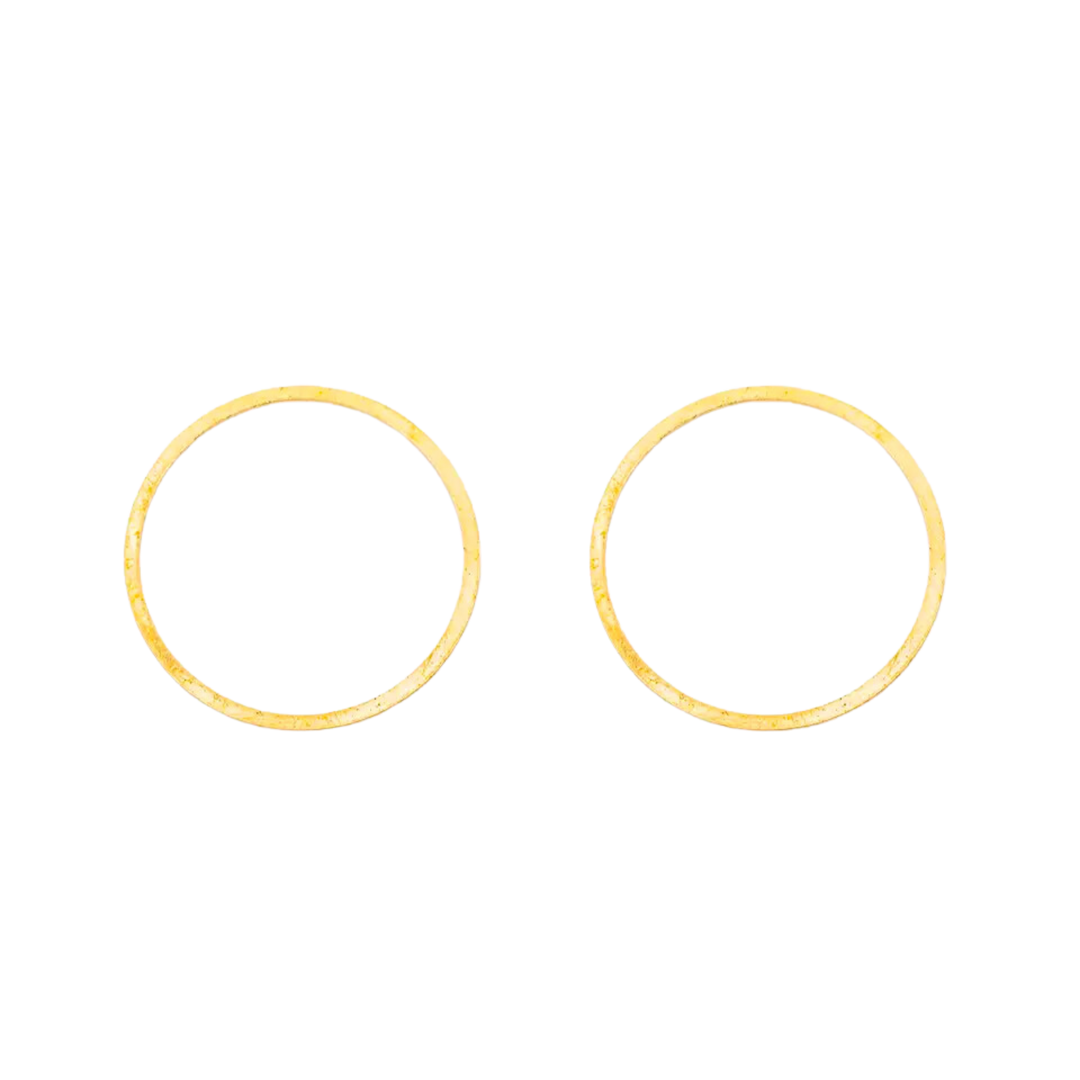 Large Circle Post Earrings