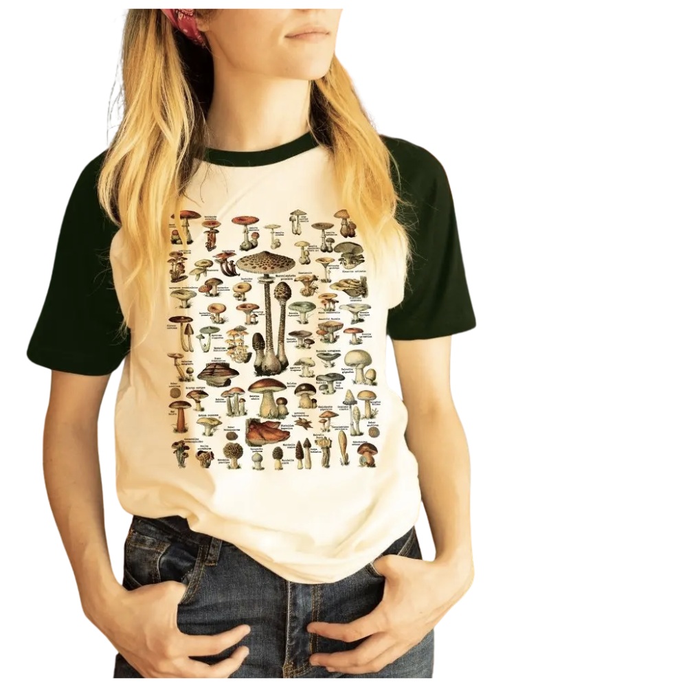 Mushroom Lover Short Sleeve Raglan Tee