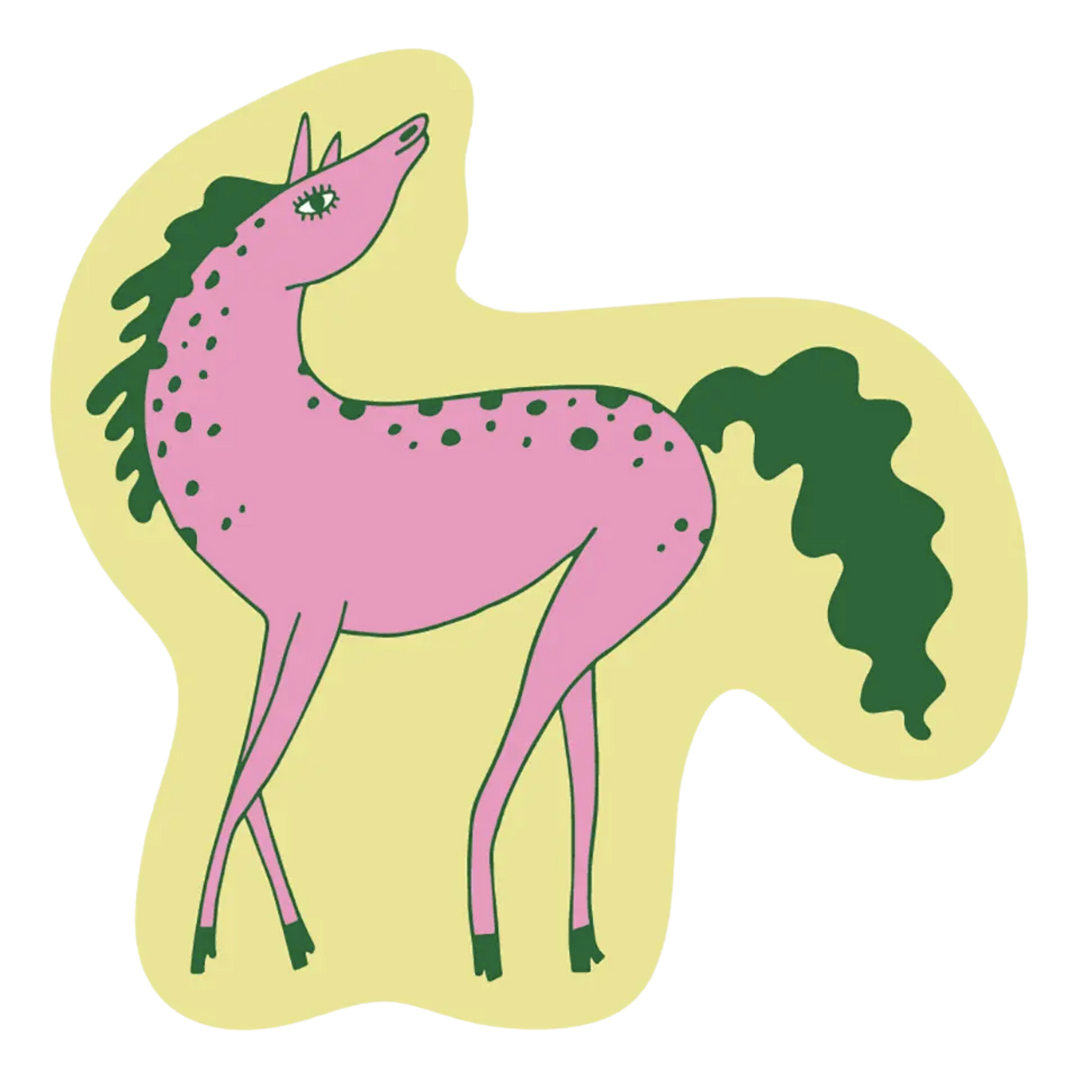 Squiggle Horse Sticker