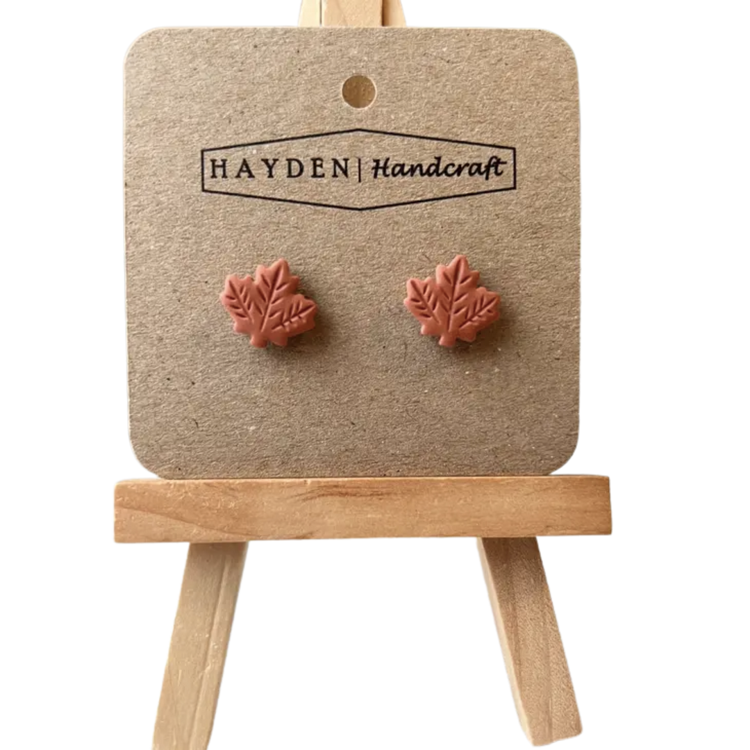 Maple Leaf Stud Earrings