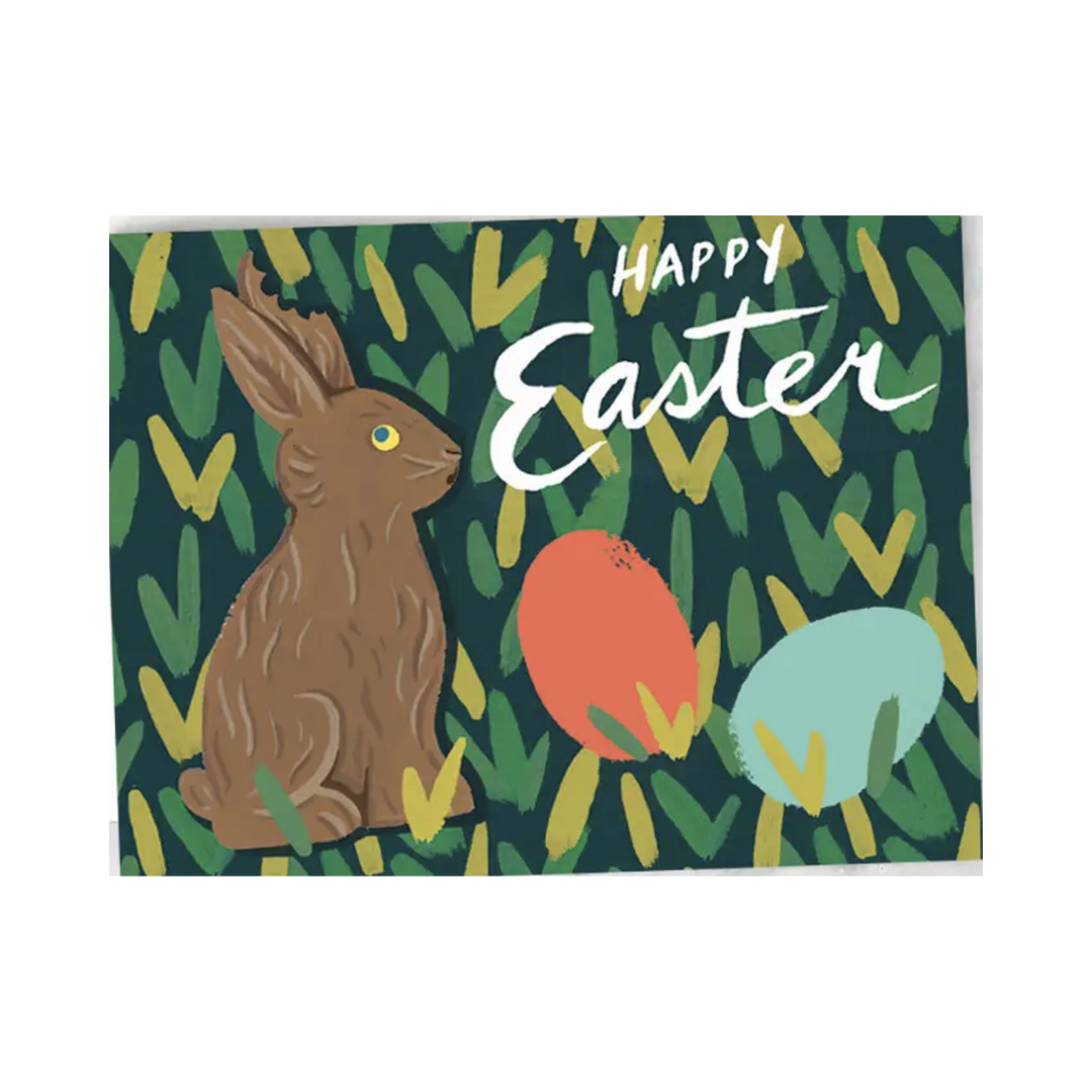 Chocolate Bunny Easter Greeting Card