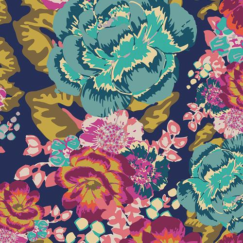 Organic Cotton Headband - Vibrant Navy Floral