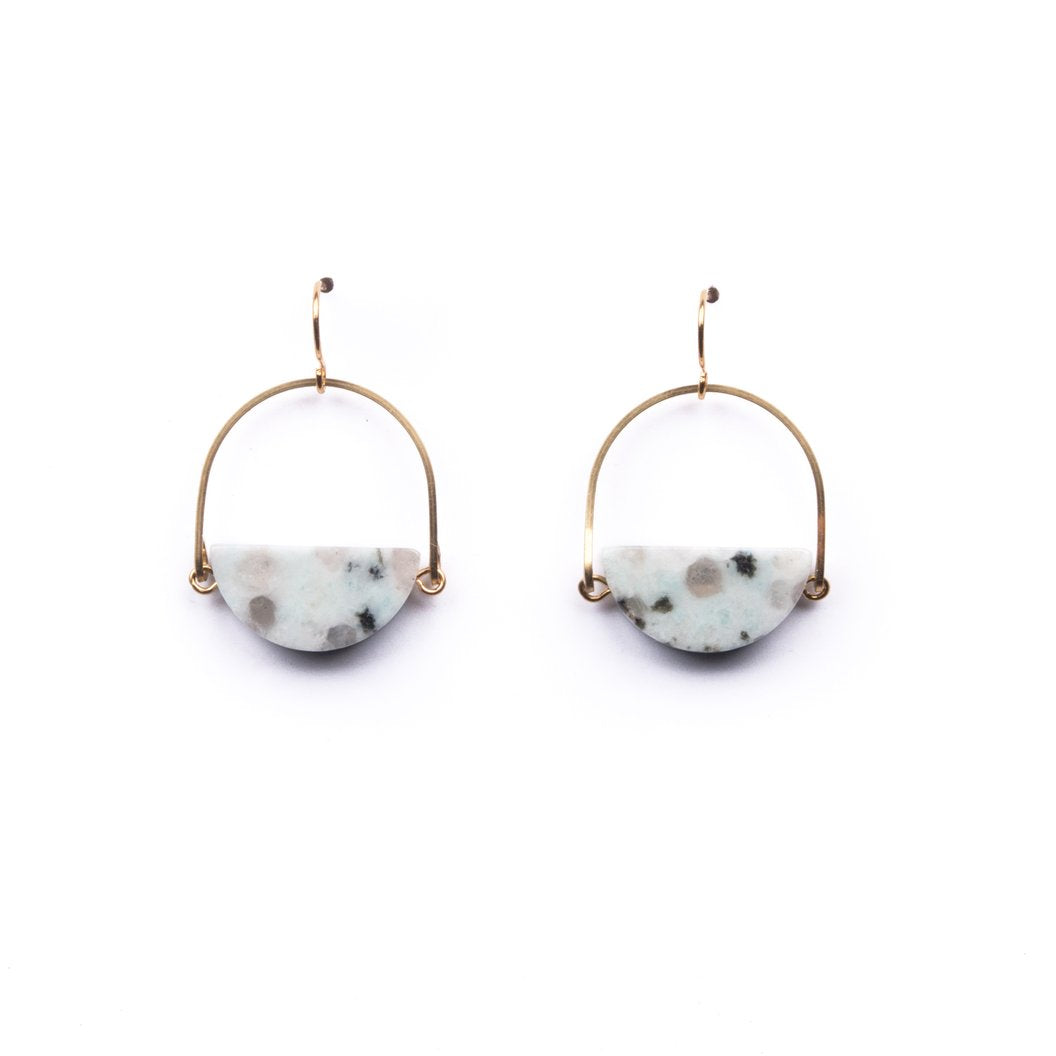 Kiwi Jasper Eclipse Earrings