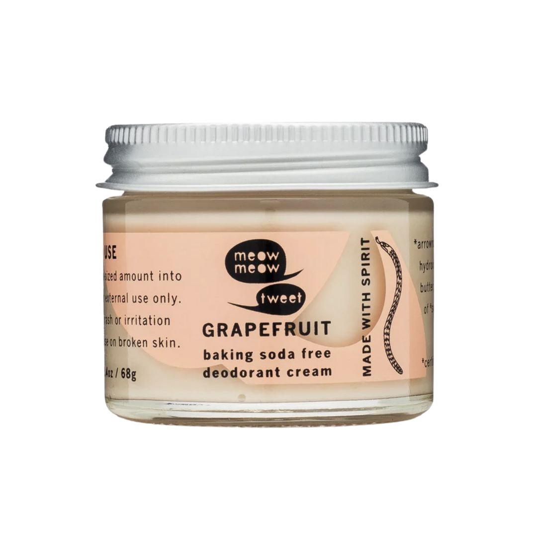 Grapefruit Baking Soda Free Deodorant Cream