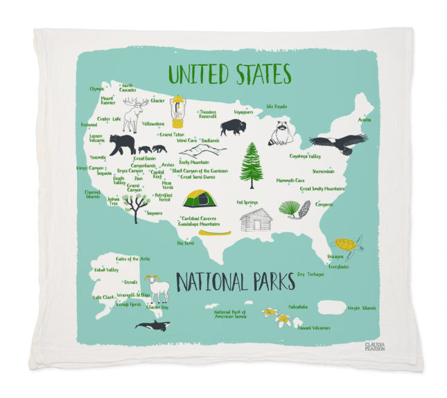 National Park Tea Towel