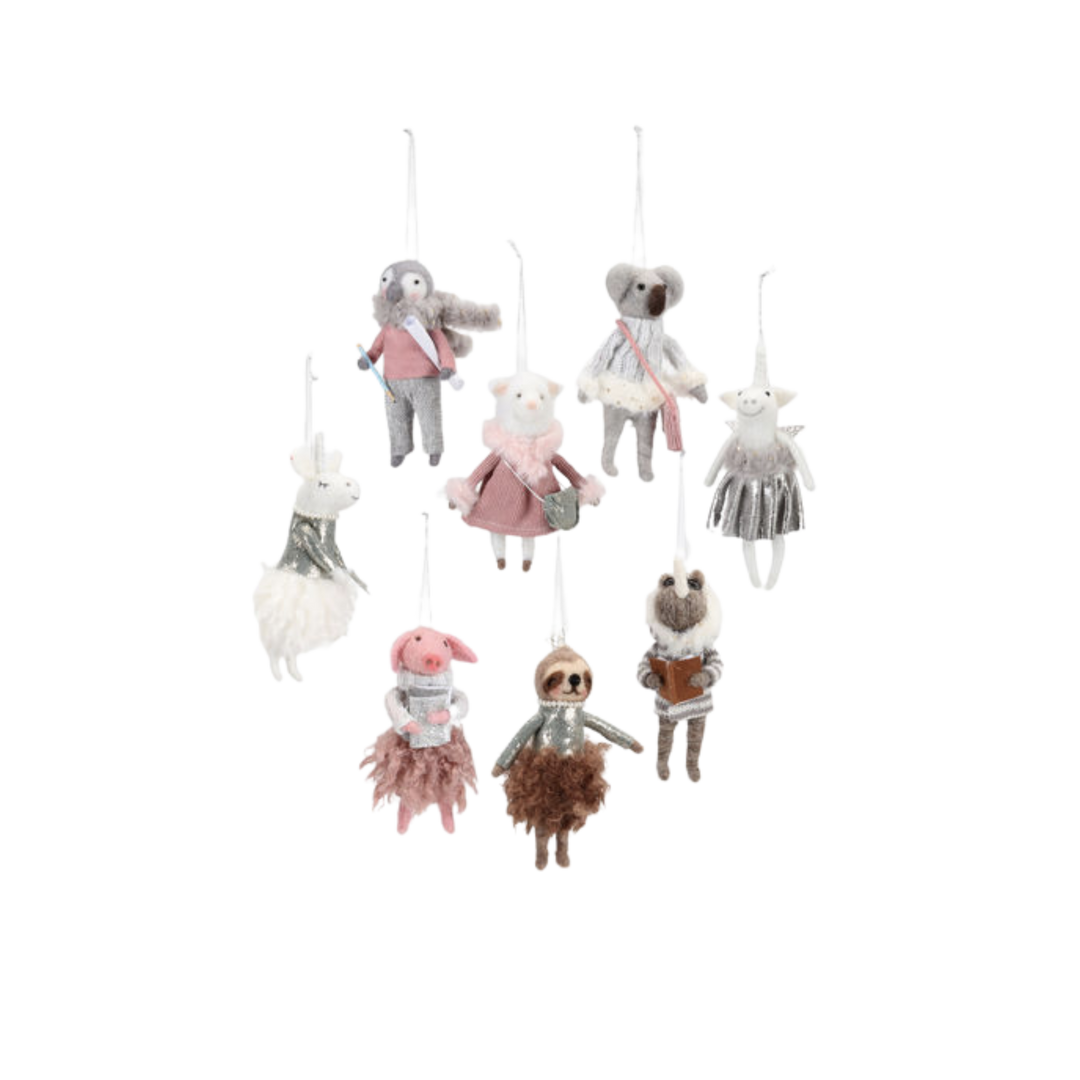 Ballerina Animal Ornament - assorted