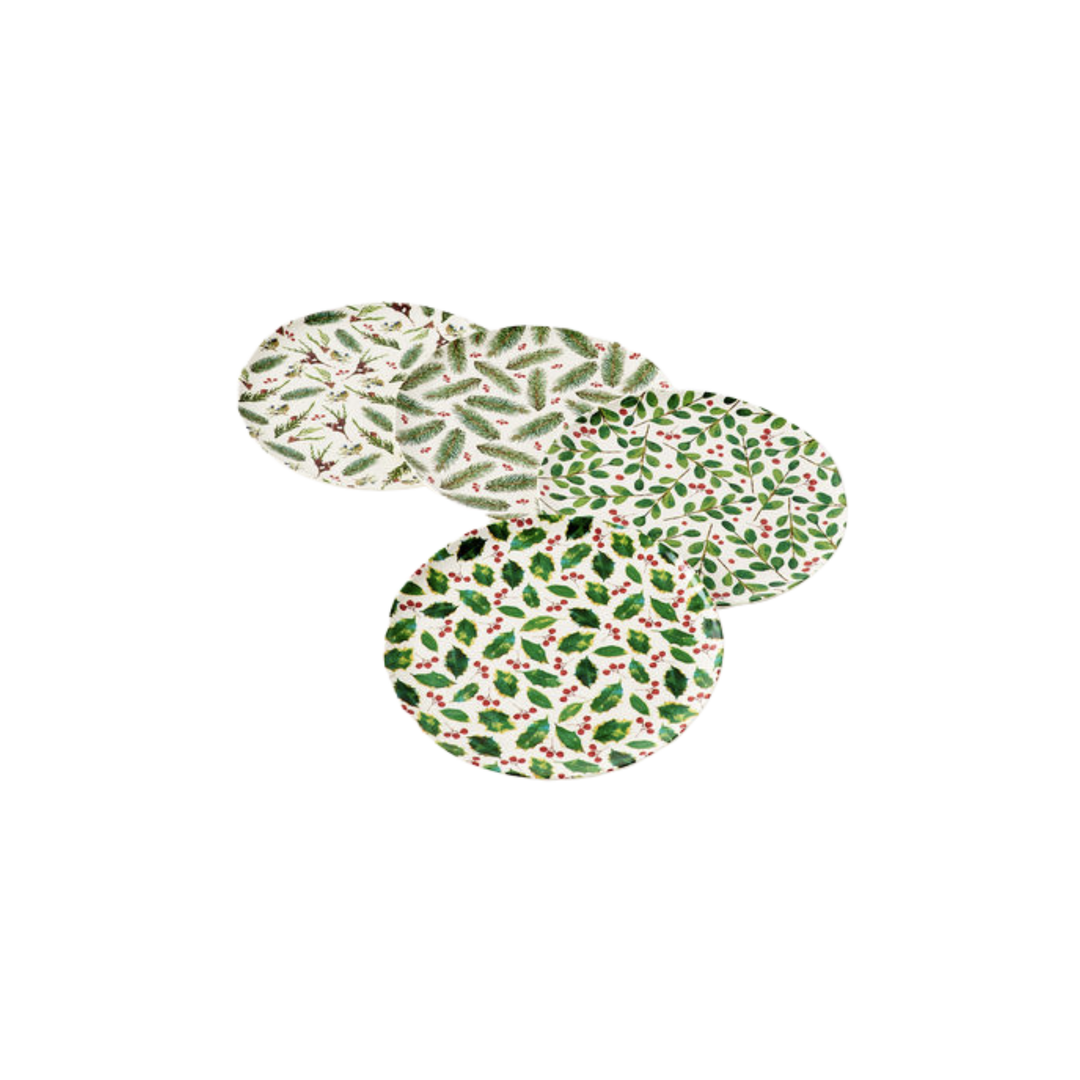 Botanical Holiday Melamine "Paper" Plate Melamine