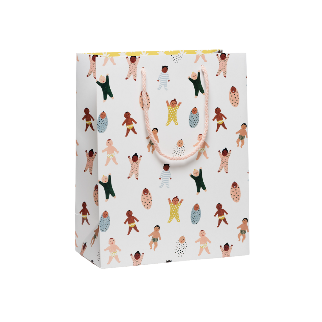 Gift bag with illustration of babies