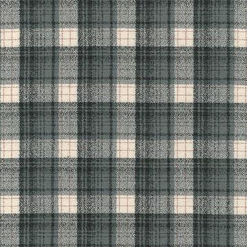 Plaid Flannel Infinity Scarf - Indigo and Smoke