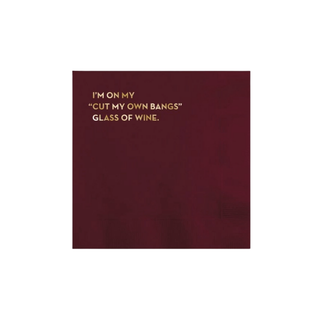 Glass Napkins (Burgundy With Gold Foil)