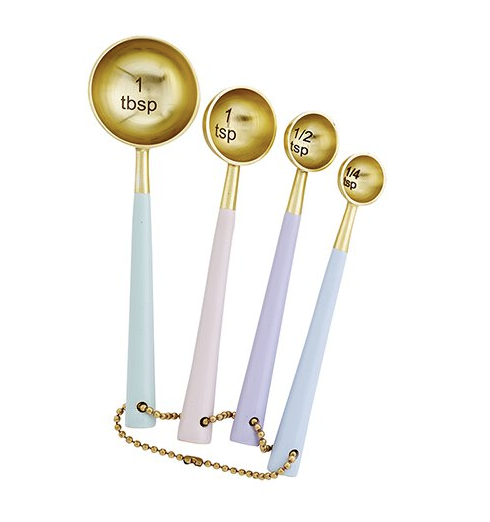 Measuring Spoons- Pastel Multi & Gold