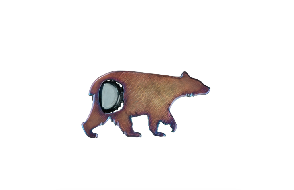 Black Bear Magnetic Bottle Opener