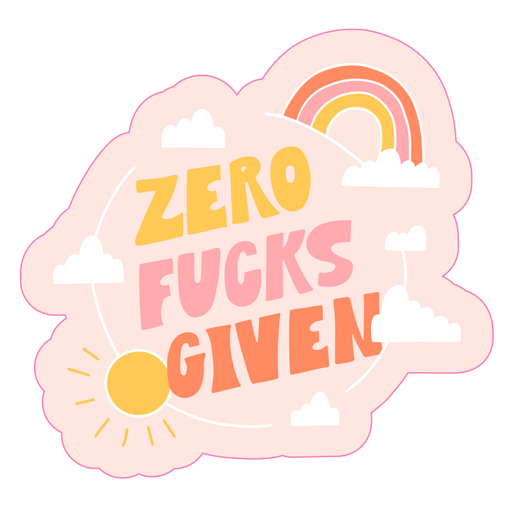 Zero Fucks Given Sticker