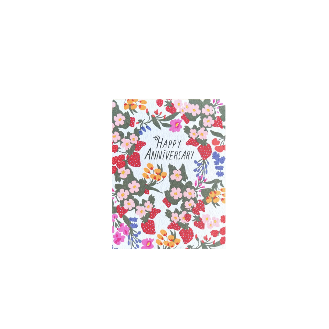Fruits and Flowers Anniversary Card