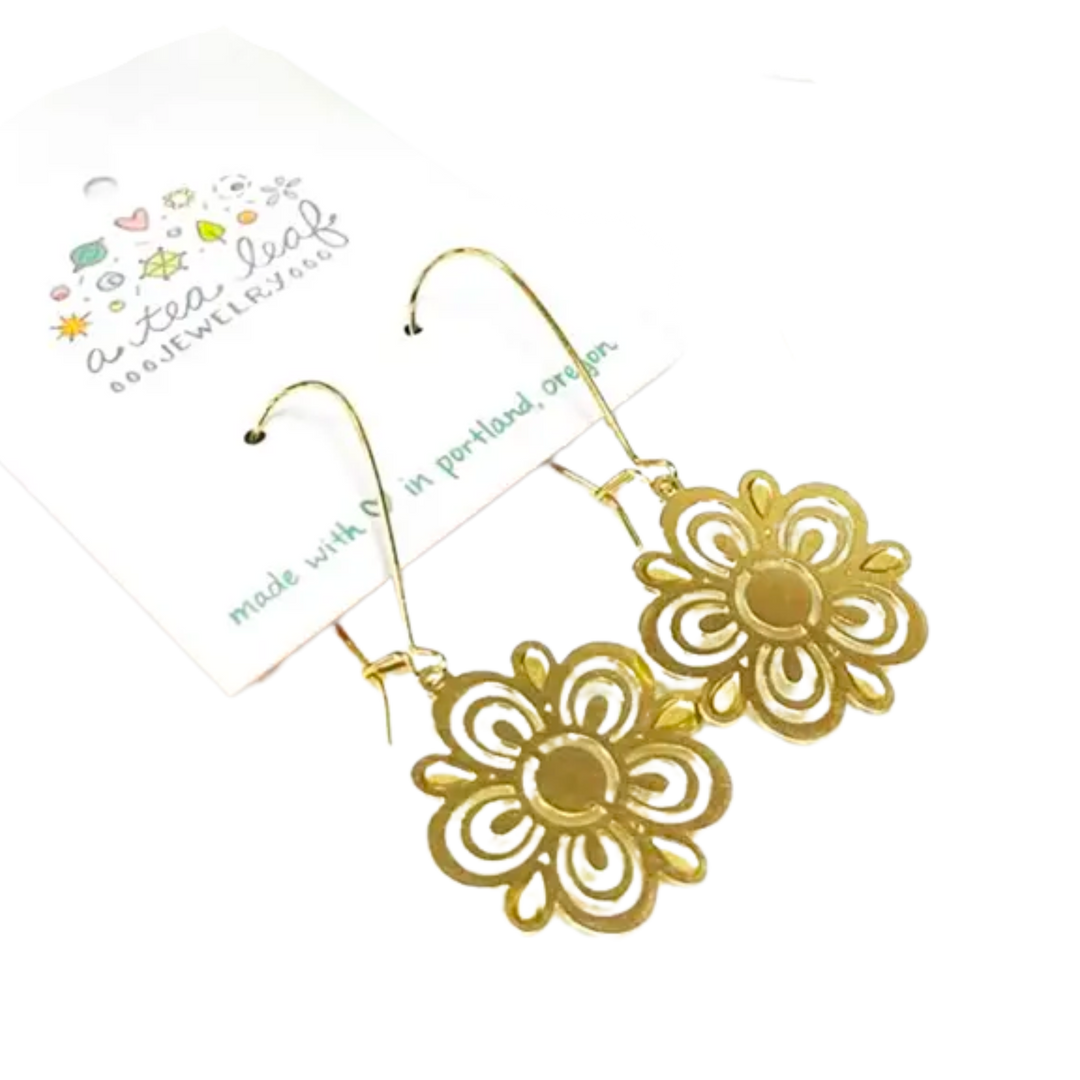 Retro Pyrex Flower Earrings