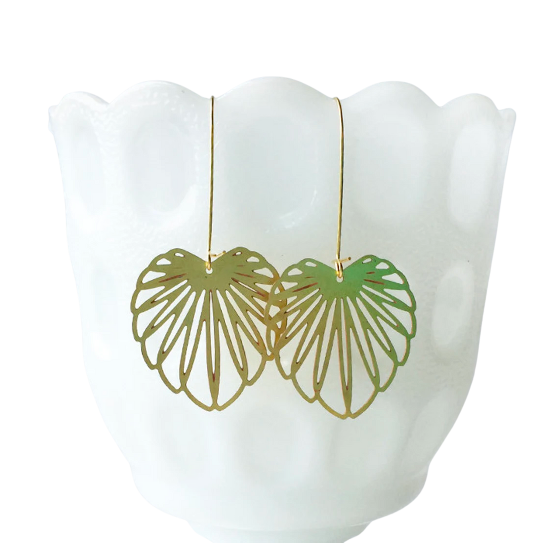 Art Nouveau Leaf Earrings