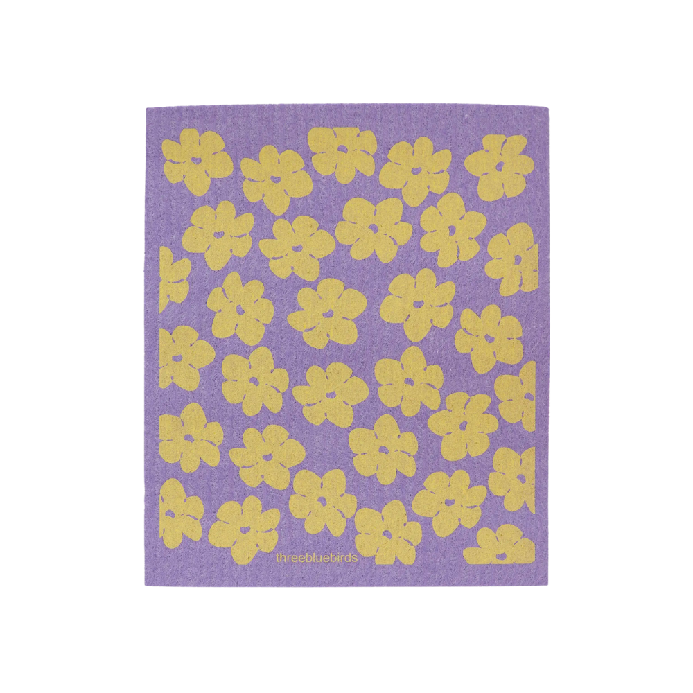 Yellow Poppies Swedish Dishcloth