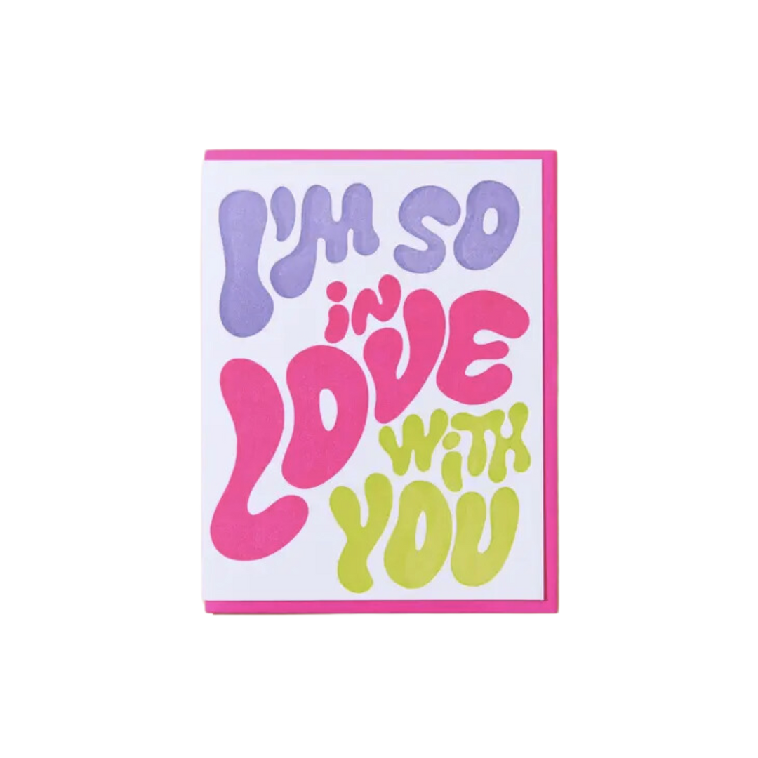 Bubble Love Letterpress Greeting Card