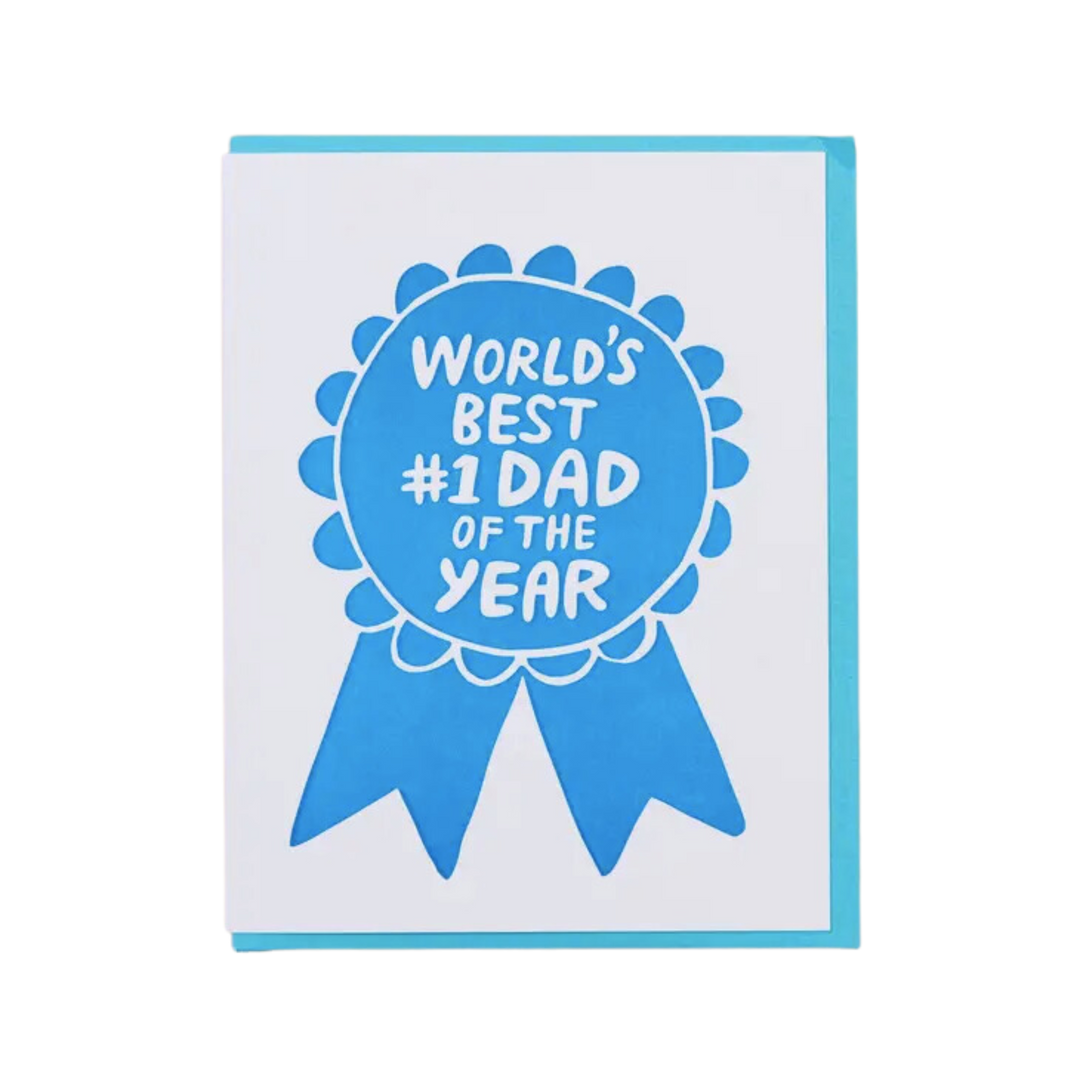 Dad Ribbon Father's Day Letterpress Greeting Card