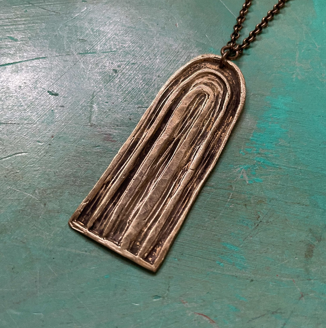 Large Brass Rainbow Necklace