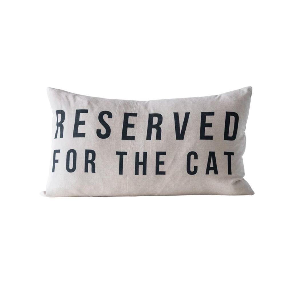 Reserved for the Cat Pillow