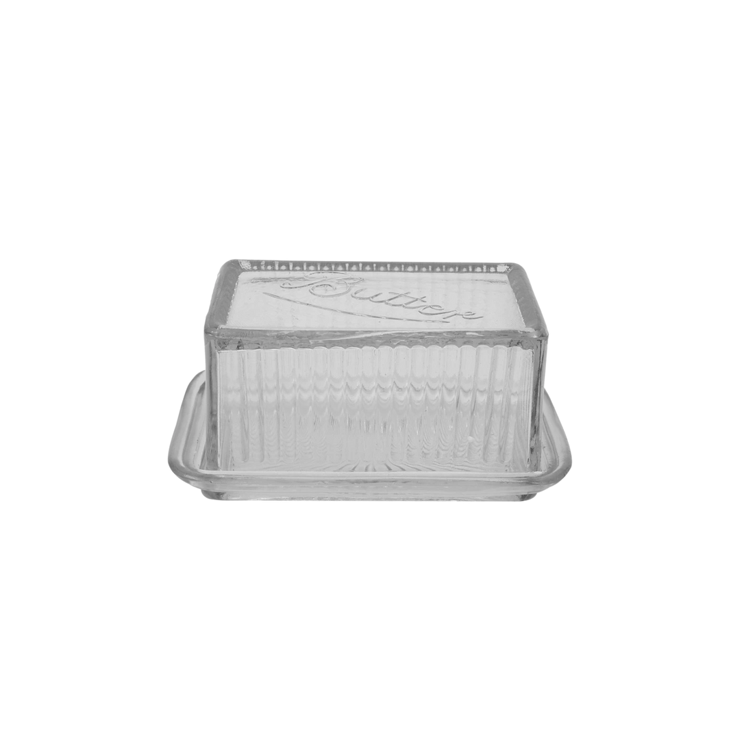 Pressed Glass Butter Dish