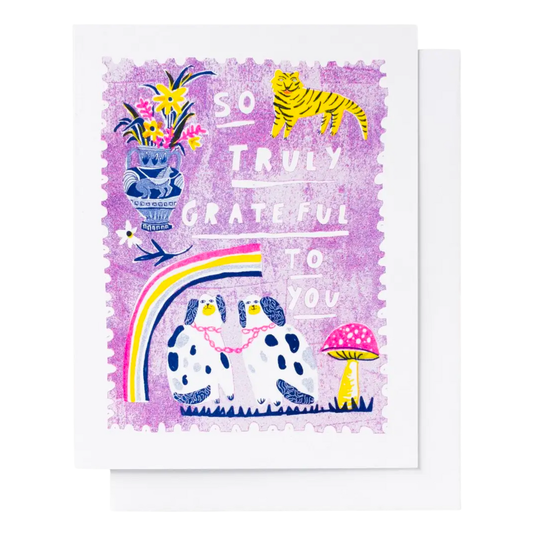 So Truly Grateful Risograph Card