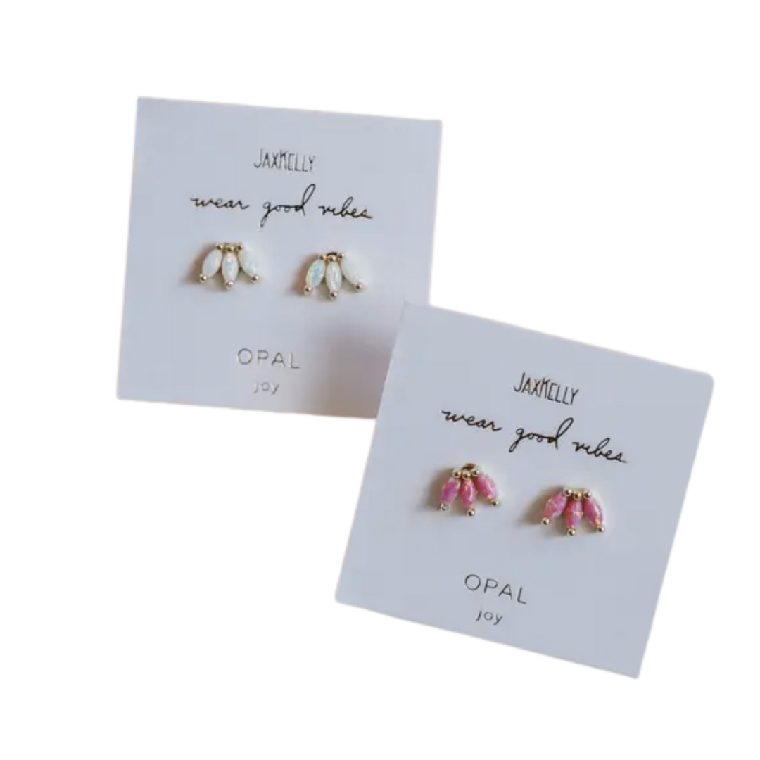 Opal Crown Stud